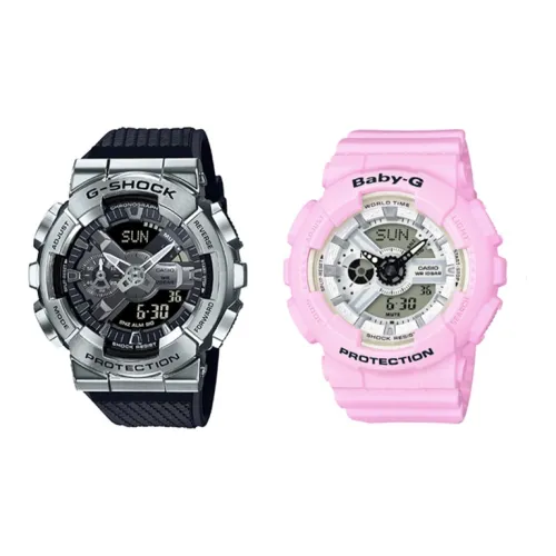 CASIO г Shock Baby g Collection Кварцевый механизм Смольный ремешок Часы Унисекс Черный циферблат GM 110 1A+BA 110BE 4AER