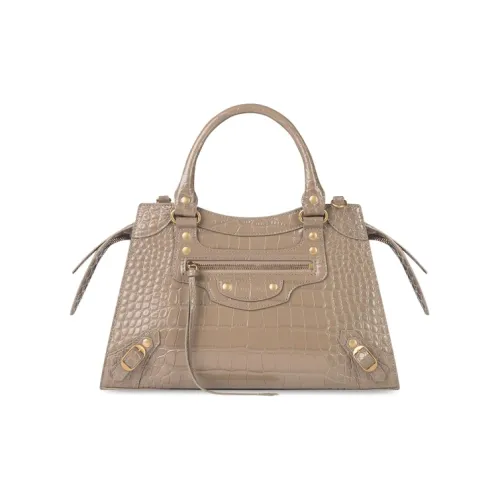 Balenciaga Neo Classic с коровьей кожей и овчиной сумка через плечо маленькая женская коричневая