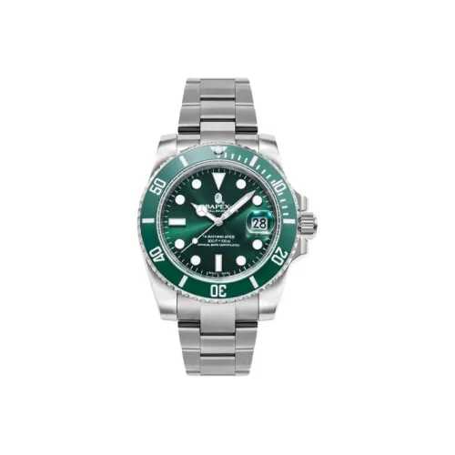 A BATHING APE Автоматический механический механизм Мужской Bape watch Часы 40мм*48мм Зеленый