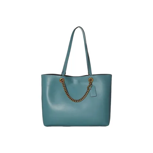 COACH Convertible Tote Коровья кожа Тоут Сумка Сумка для покупок Сумка на плечо Сумка Женская Синяя