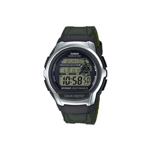 CASIO Vintage Collection Disc Кварцевый механизм Пластиковый ремешок Часы Мужские Циферблат Зеленый