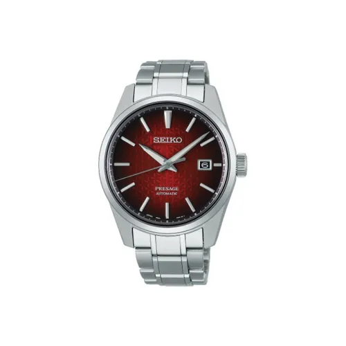 SEIKO Автоматический Механический Механизм Мужские Часы Серии Presage Красные