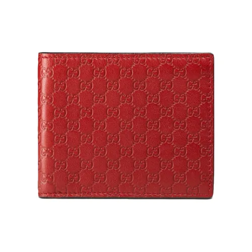 GUCCI Кошелек из коровьей кожи стандартный унисекс красный