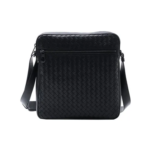 Bottega Veneta Коровья кожа Портативная сумка через плечо сумка на плечо Мужская Черная