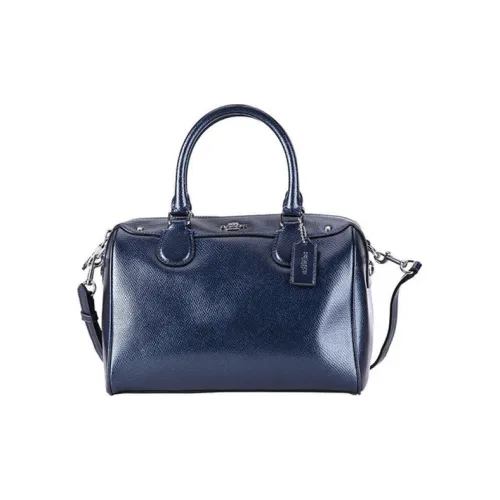 COACH Bennett Натуральная кожа Портативная Сумка через плечо для одного плеча среднего размера женская перламутрово-синий