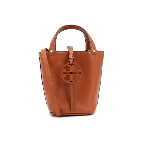 Tory Burch Кожа Ведрообразная Сумка Плечевая Сумка Мини Женский Коричневый