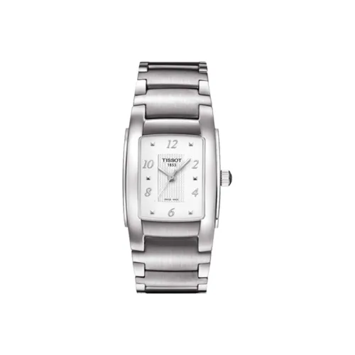TISSOT T LADY Series Кварцевый механизм Женские часы 31,2 мм Белый циферблат Корпус из нержавеющей стали Ремешок из нержавеющей стали
