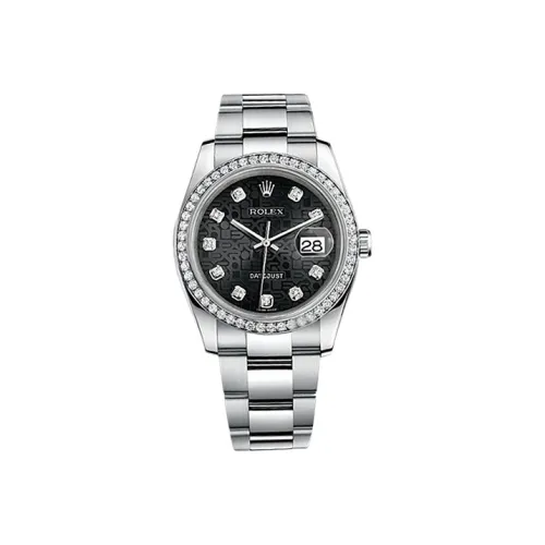 ROLEX Log Series Автоматический Механический Механизм Женские Часы 36 мм Черный Циферблат Корпус из Нержавеющей Стали Ремешок из Нержавеющей Стали