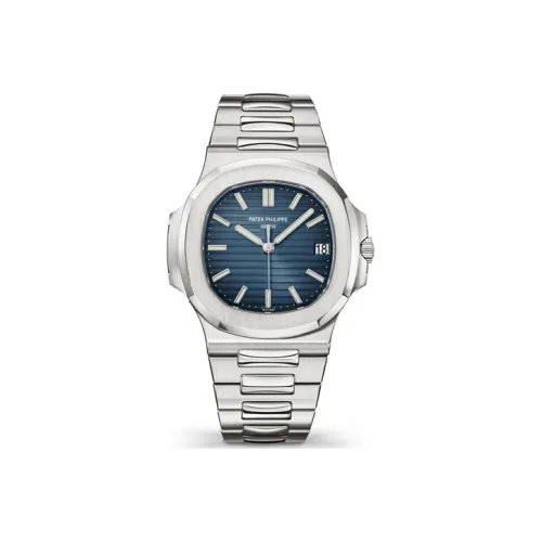 PATEK PHILIPPE Механический механизм Мужские Спортивные Элегантные Часы NAUTILUS Series 40мм*8,3мм Синий