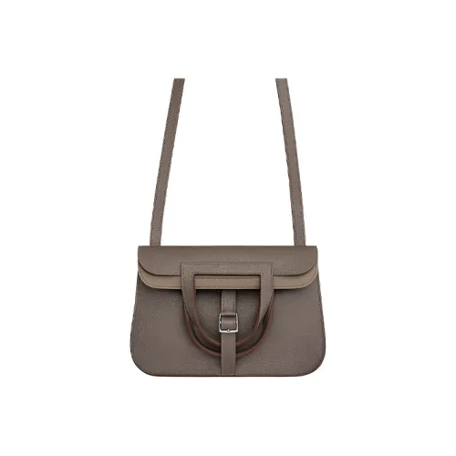 HERMES Halzan Evercolor Телячья кожа Сумка Сумка через плечо Сумка через плечо Женская Оловянно-серый