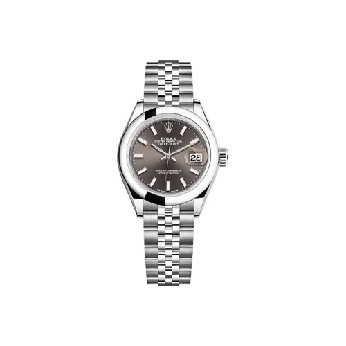 ROLEX Women's Logbook Автоматический Механический Механизм Женские Часы 28 мм Серый Циферблат Оистерстил Корпус Оистерстил Ремешок