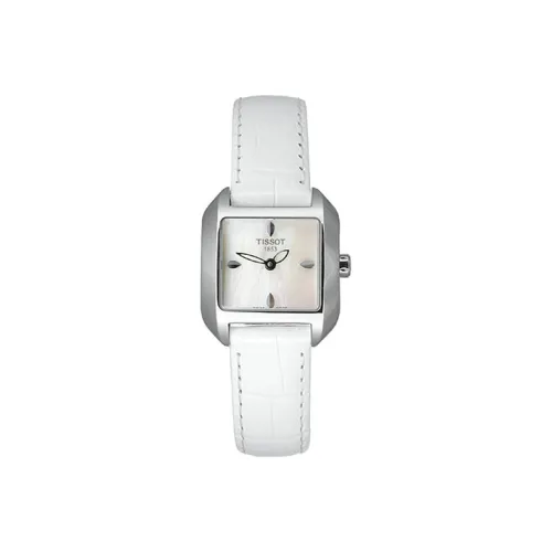 TISSOT Quartz Механизм Женские часы 25 мм Жемчужная раковина Циферблат Цвет Корпус из нержавеющей стали