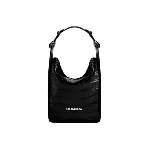 Balenciaga Телячья кожа Тоут Сумка Сумка для покупок Сумка на плечо Сумка Маленькая Женская Черная