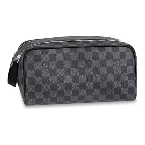 LOUIS VUITTON Холст и кожа Сумка для туалетных принадлежностей Мужская Черная Синяя