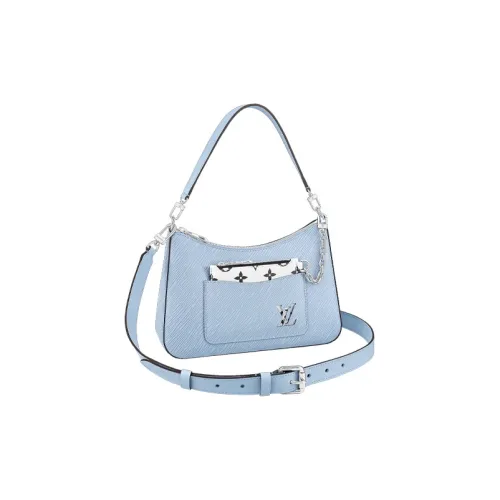 LOUIS VUITTON Epi Коровья кожа крупнозернистая Сумка через плечо Портативная Сумка через плечо Женская Синяя