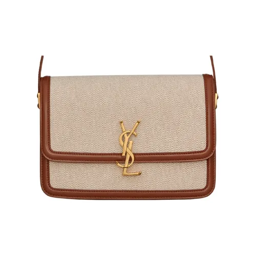 SAINT LAURENT Solferino Холст с кожей Сумка из холста Тофу Сумка Сумка через плечо Сумка на плечо Женская