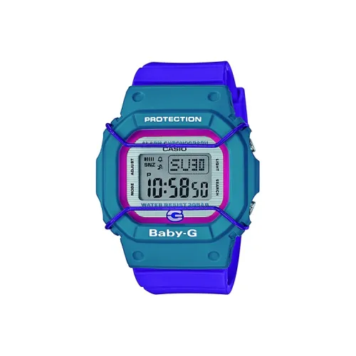 CASIO Малыш G Коллекция Кварцевый механизм Смольный ремешок Часы Женские Серый циферблат