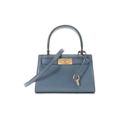 TORY BURCH Lee Radziwill Коровья кожа Сумка через плечо Одно плечо Женская Серо-голубая