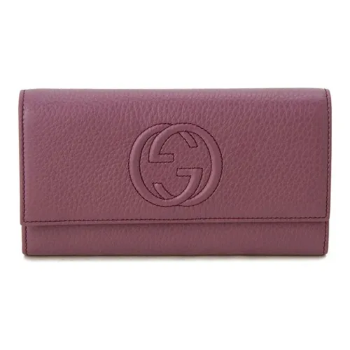 GUCCI SOHO совместный бренд Кожа Кошелек Женские Фиолетовый