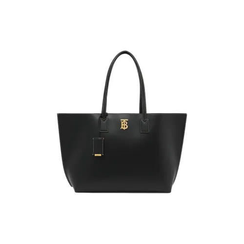 Burberry Кожа Тоут Сумка Сумка для покупок Сумка Сумка через плечо Средняя Женская Черная