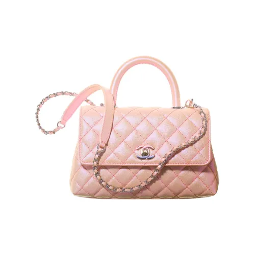 CHANEL Coco Handle Телячья кожа Сумка Сумка через плечо Сумка через плечо Женская Светло-розовая