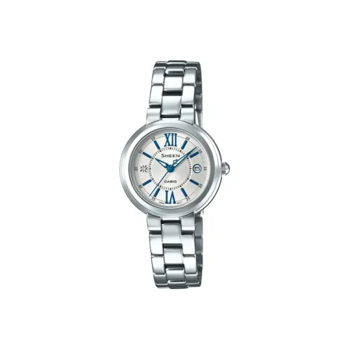 CASIO SHEEN Elegant Collection Кварцевый механизм нержавеющая сталь ремешок женские часы серебристый циферблат