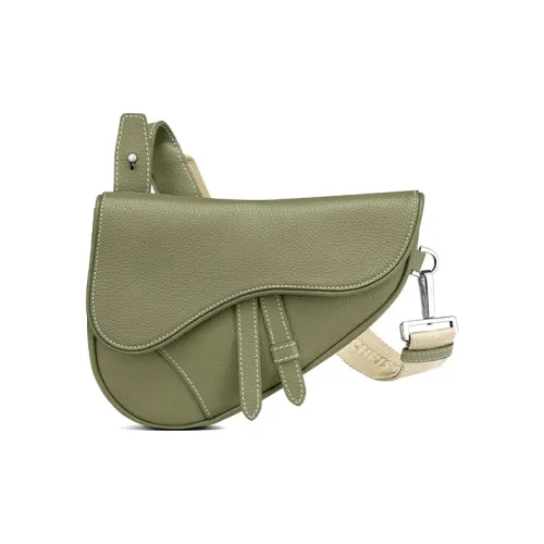 DIOR Седло с рельефом телячья кожа седло сумка сумка через плечо мужская авокадо-зеленый