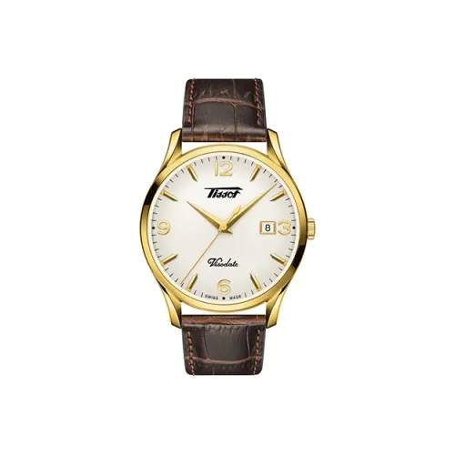 TISSOT Uitenda Series Кварцевый механизм Мужские часы Часы 40 мм Белый циферблат Корпус из нержавеющей стали Кожаный ремешок