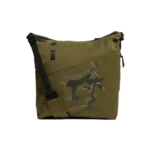 Adidas Wuji Series Полиамидная Сумка через плечо Сумка Обычная Унисекс Оливково-зеленый