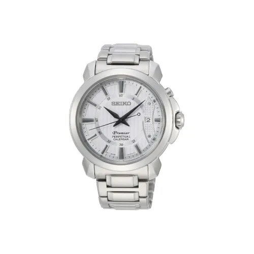 SEIKO Кварцевый механизм нержавеющая сталь ремешок мужские часы белый циферблат
