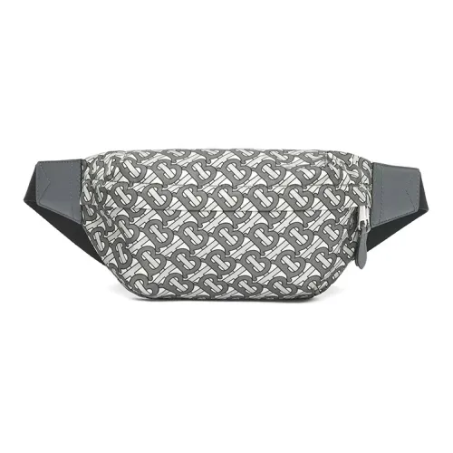 Burberry Нейлоновая ткань сумка через плечо из коровьей кожи бананка стандартная мужская серого цвета