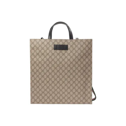 GUCCI Canvas с кожаными вставками тоут сумка для покупок сумка через плечо сумка обычная мужская эбеновое дерево черный