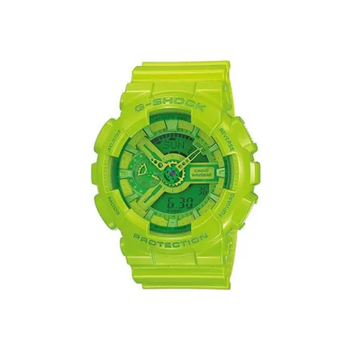 CASIO Liquid Crystal Analog Dual Display Series SHOCK Кварцевый механизм Смольный ремешок Часы