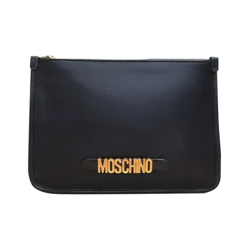 MOSCHINO Сумка Клатч из коровьей кожи Маленький Унисекс Черный