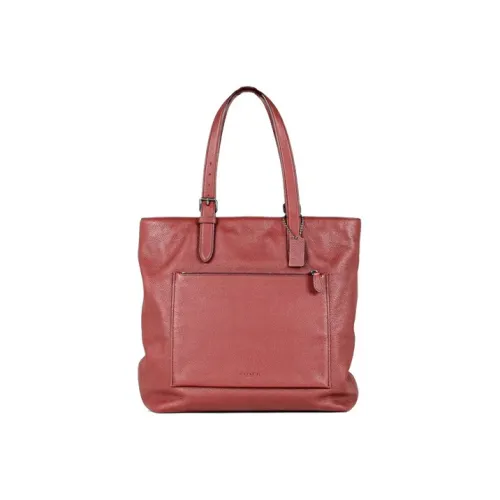 COACH Metropolitan Галька текстура Мягкая кожа Сумка Сумка через плечо Большая Мужская Красный Черешня Цвет