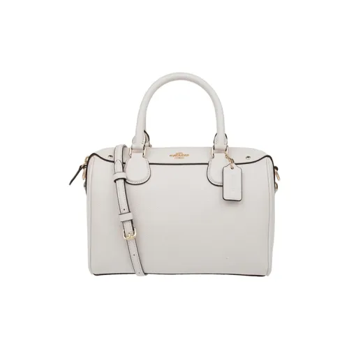 COACH Bennett Кожа Бостон Сумка Сумка через плечо Сумка мини Женская Мел Белый