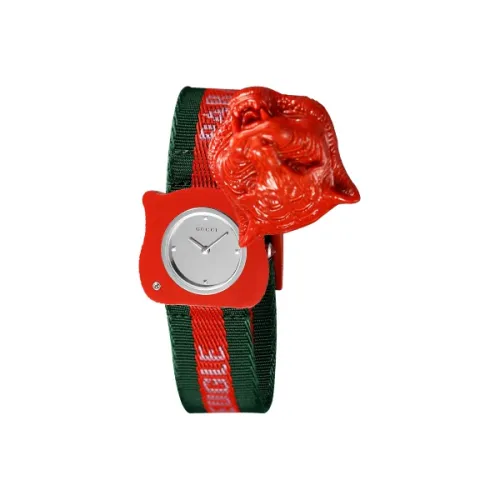 GUCCI Мужские часы Кварцевый механизм Нейлоновый ремешок Белый циферблат