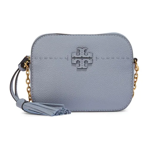 TORY BURCH McGraw кожа Camera сумка через плечо обычная женская туманно-голубая