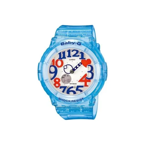 CASIO Baby Collection Кварцевый механизм Смольный ремешок Женские часы Белый циферблат BGA 131 2B