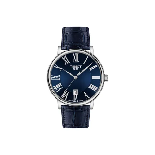 Tissot Carson Elite Series Кварцевый механизм Мужские часы 40 мм Синий циферблат