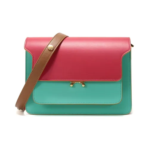 MARNI Сумка через плечо из коровьей кожи женская красная многоцветная