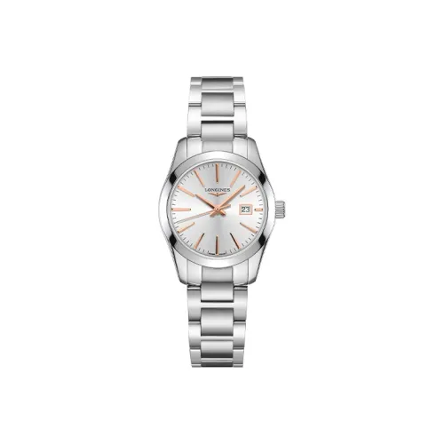 LONGINES Quartz Механизм Женские Часы Conquest Classic Collection 29,5 мм Белые