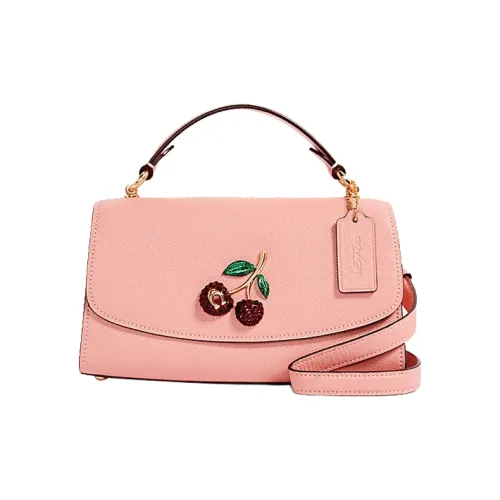 COACH Tilly Коровья кожа Сумка через плечо Сумка Обычный Женский Конфетно-розовый