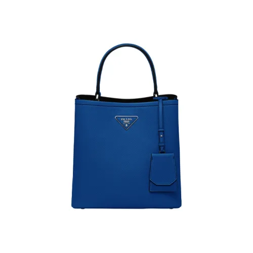 PRADA Panier Saffiano кожа плечо сумка сумка для плеча женская королевский синий