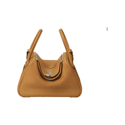 HERMES Lindy Taurillon Clemence Коровья кожа Сумка Сумка через плечо Женская 2S Кунжут