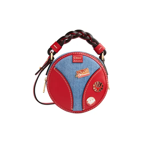 Chloe Chloé сумки Деним Одно плечо Сумка Мини Женская Джинсовый синий Красный