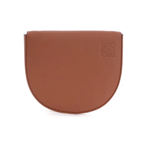 LOEWE Сумка из коровьей кожи Horseshoe сумка через плечо женская коричневая