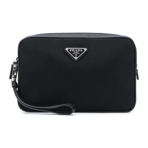 PRADA Ткань Клатч Мужской Черный