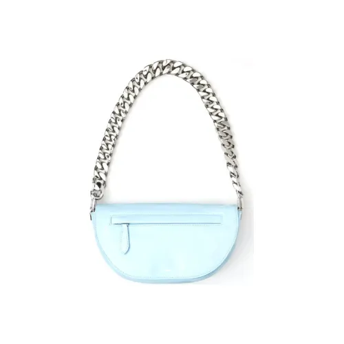 Burberry Овчина Плечо Сумка Сумка-полумесяц Сумка Сумка через плечо Женская Светло-синяя