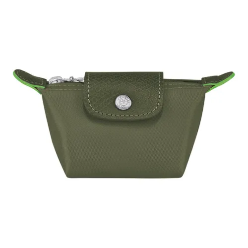 LONGCHAMP Холст Пельмени Монета Кошелек Мини Женский Зеленый